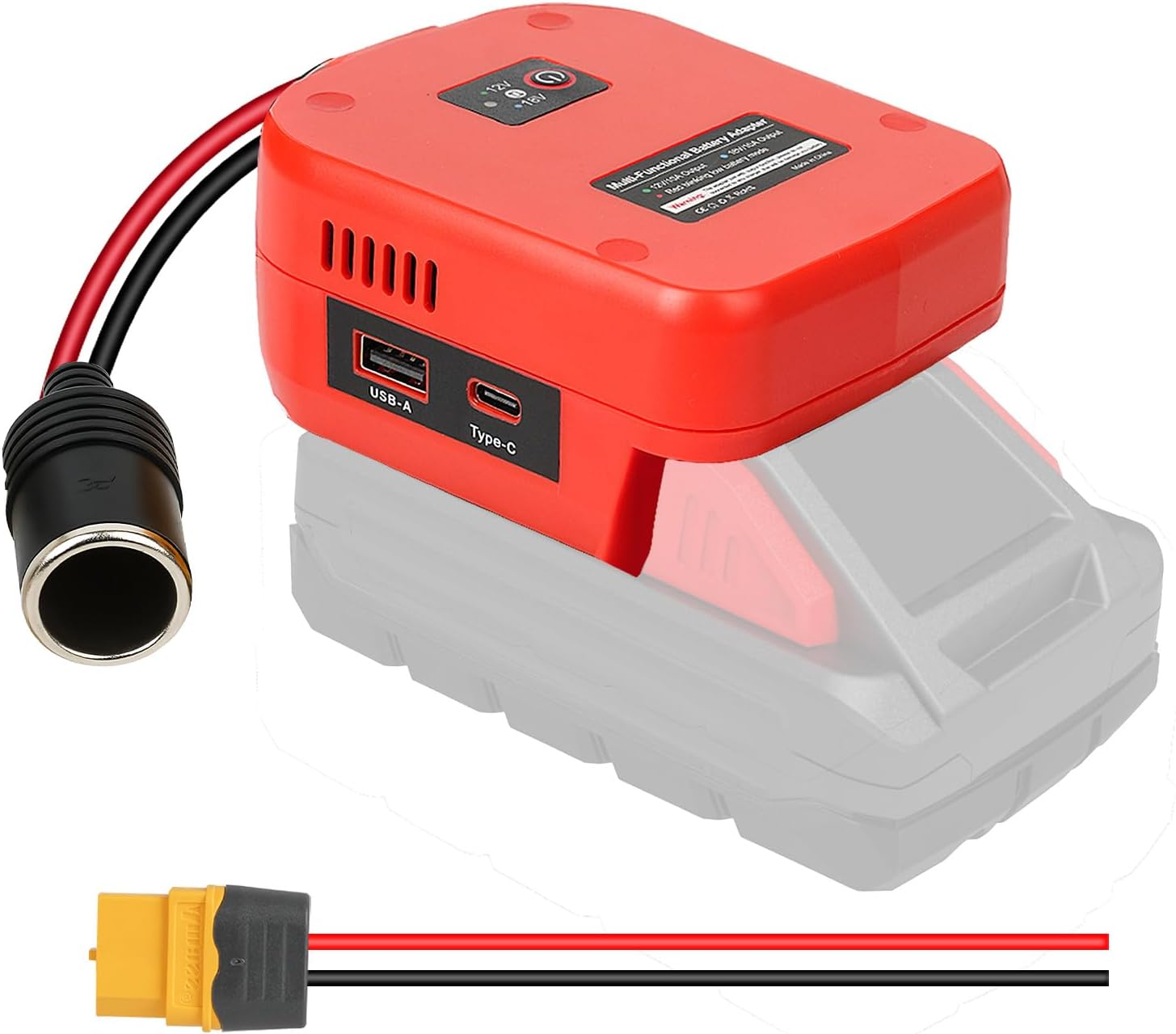 18V to 12V Step-Down Converter for Milwaukee M18 18V for Power Battery Adapter Wheel, DC 12V 10A 120W Buck Converter Regulator for Golf Cart RC Car Truck Light & DIY