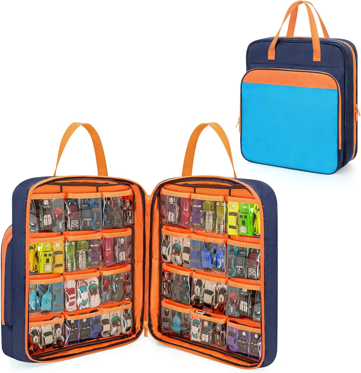 Toy Cars Carrying Case Compatible with Hot Wheels Up to 99pcs Storage Bag
