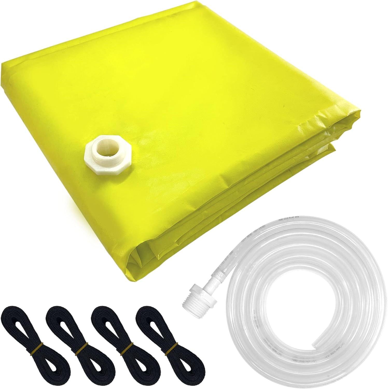 Leak Diverter Tarp with Hose 5' X 5' Roof Leak Diverter with Hose Heavy Duty Ceiling Water Leak Catcher