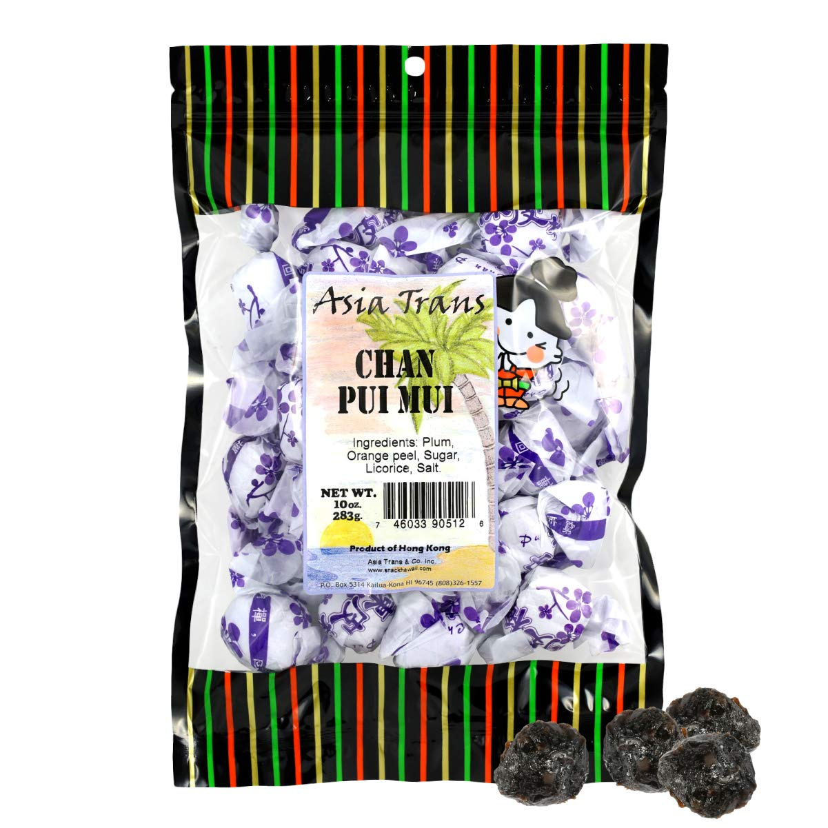 Chan Pui Mui Chinese Traditional Fruit Candy - Premium Quality Preserved Plum, Individually Wrapped, Delicious & Tasty, 8Oz Bag