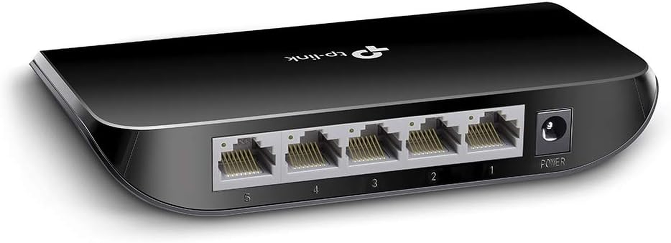 Tp-Link TL-SG1005D 5-Port Gigabit Desktop Switch (5 10/100/1000Mbps-Rj45-Ports, Autoabstimmung, Auto-Mdi/Mdix, Green IT, 70% Energie Einsparen, Plastikgehäuse) Schwarz