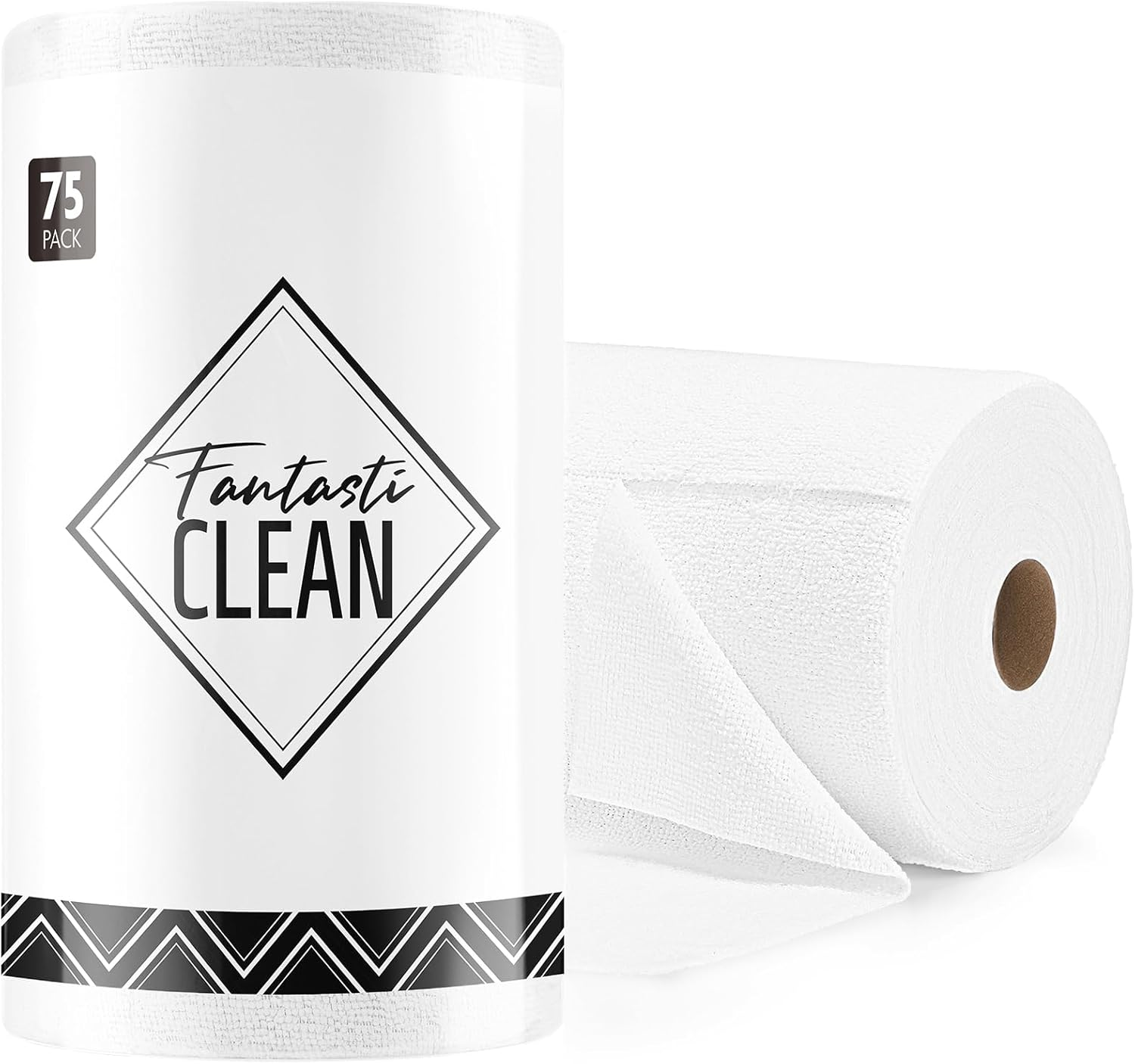 Microfiber Cleaning Cloth Roll -75 Pack, Tear Away Microfiber Towels, 12