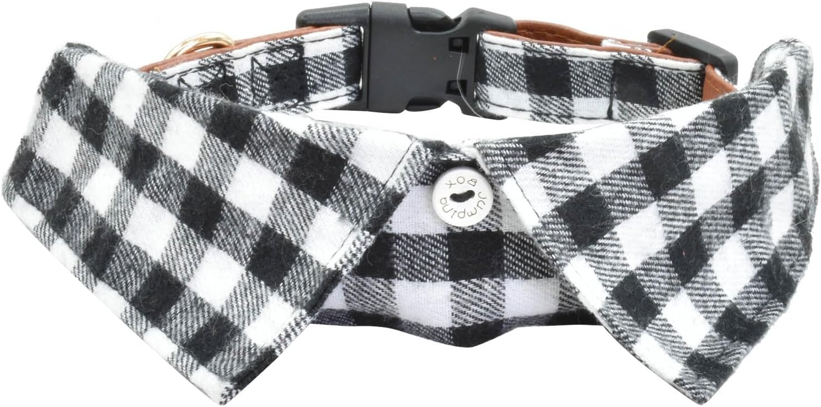 Cotton Dog Collar with Bowtie, Comfortable Adjustable Cute Lapel Design Dog Bow Tie Collar for Small Medium Large Boys and Girls Pets(Black White, M(12-17In)