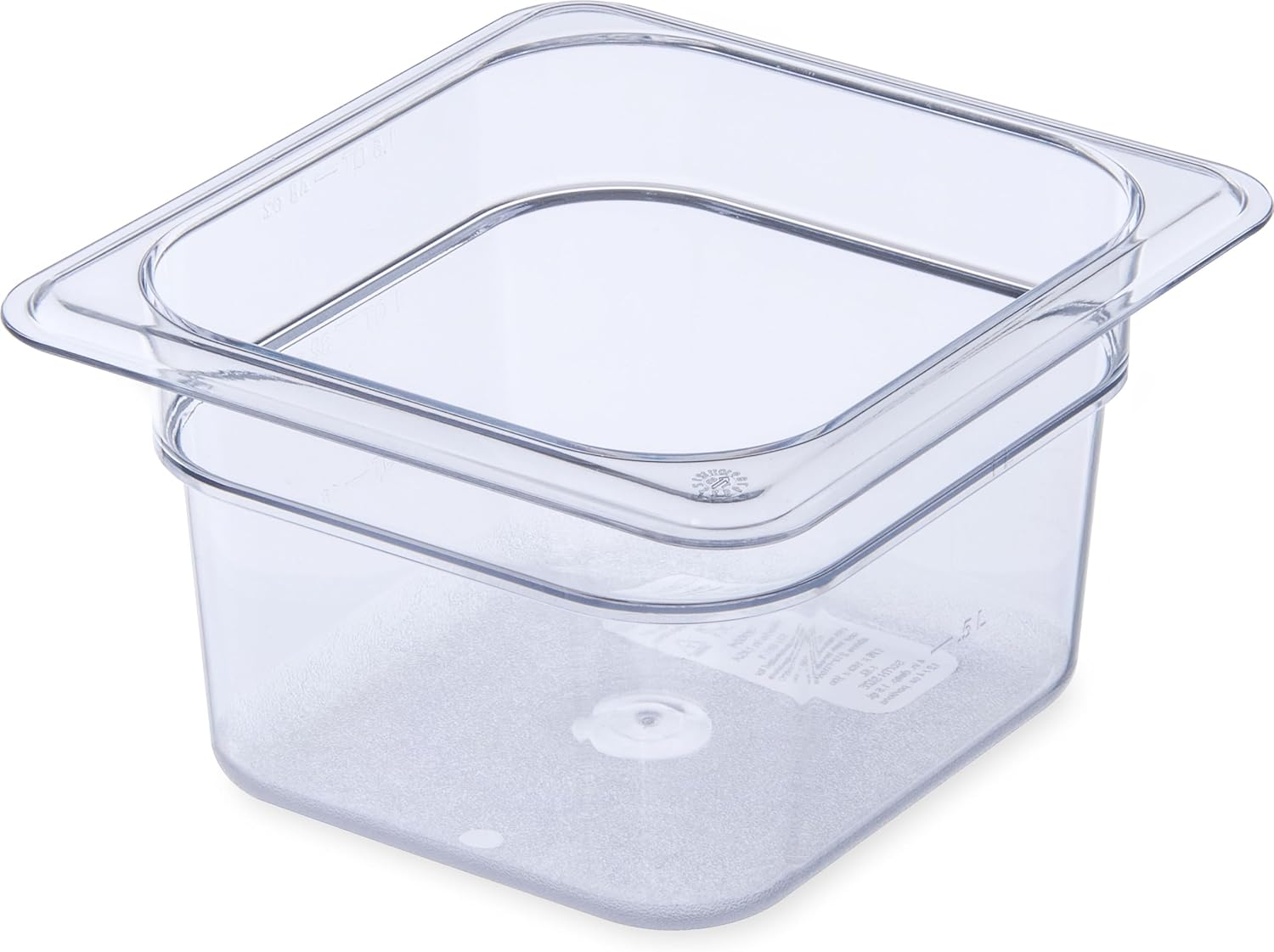 Storplus Plastic 1/6-Size Food Pan, 4 Deep Food Storage Container with 1.7 Quart Capacity, Polycarbonate, 1/6 Size, Clear, (Pack of 6)