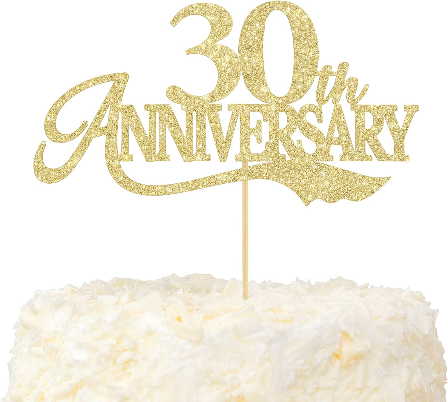LOVENJOY 20th Anniversary Cake Topper Gold Glitter for 20 Years Wedding Anniv... - Picture 9 of 15