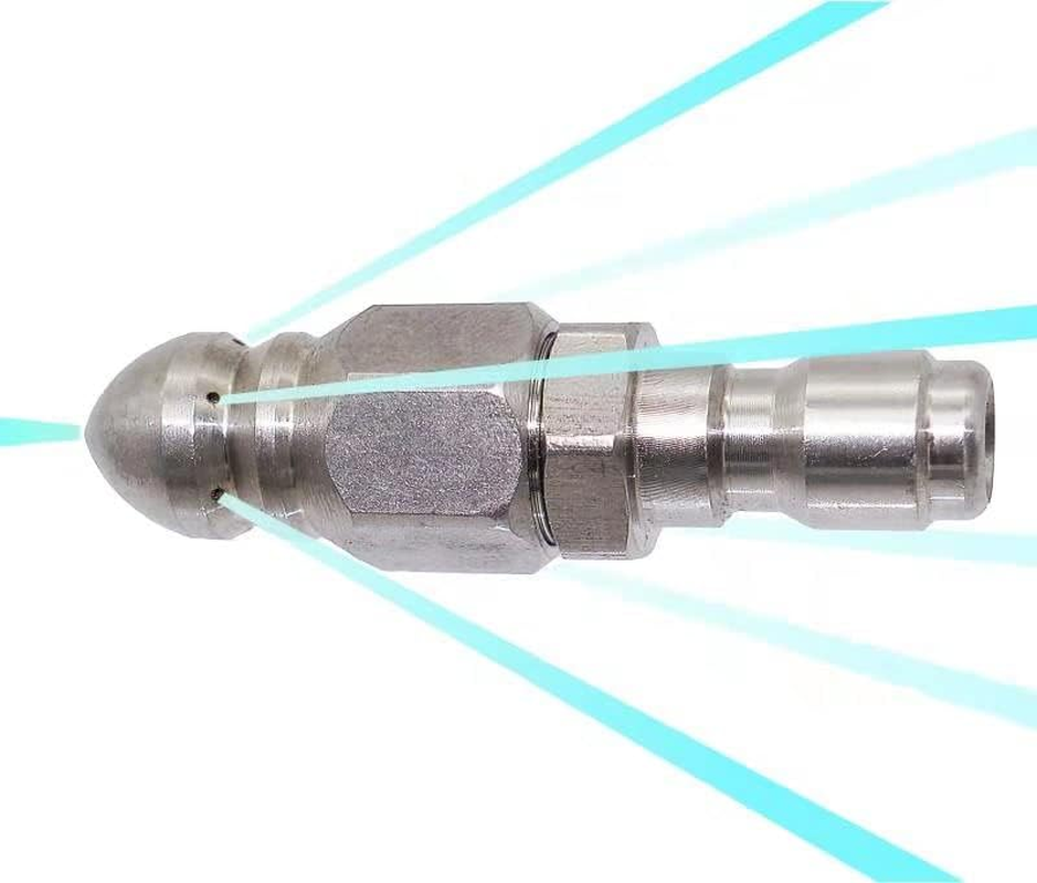 Boquilla de limpieza de alcantarillado mini compacta acero inoxidable conector