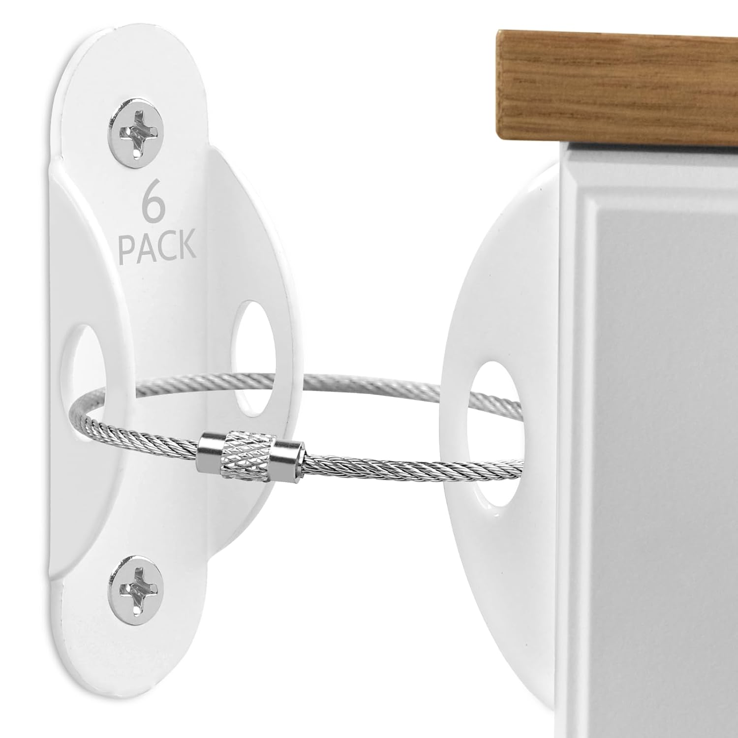 6 Set Furniture Anchors Anti Tip Furniture Anchors for Baby Proofing Wall Anchor