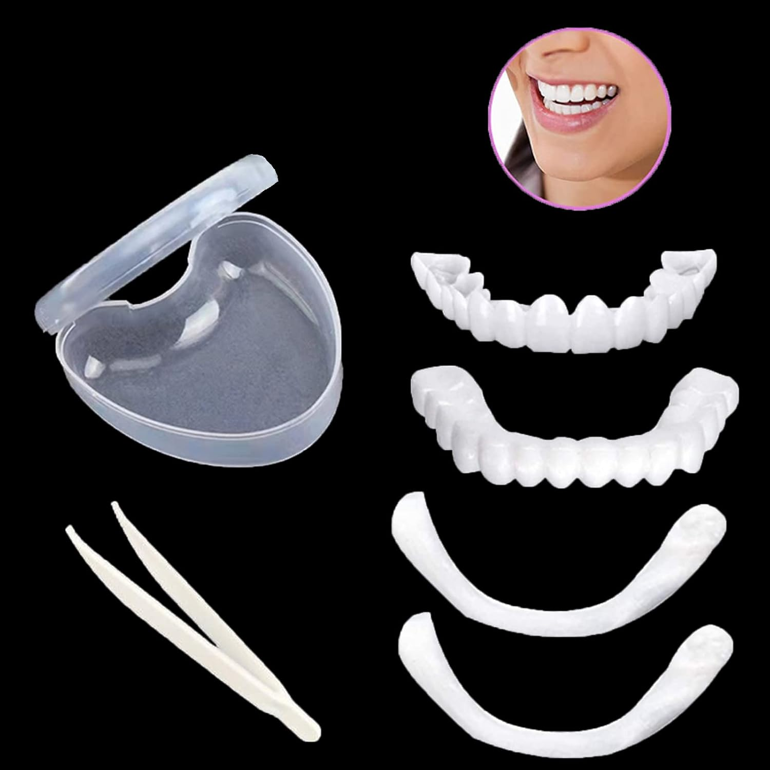 1 juego de carillas para dentaduras postizas, kits de cuidado dental para antimolares