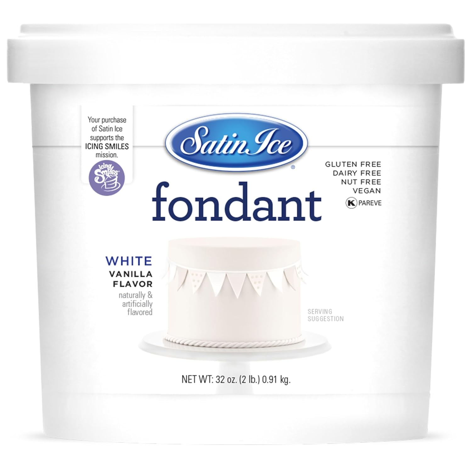 White Fondant, Vanilla, 2 Pounds