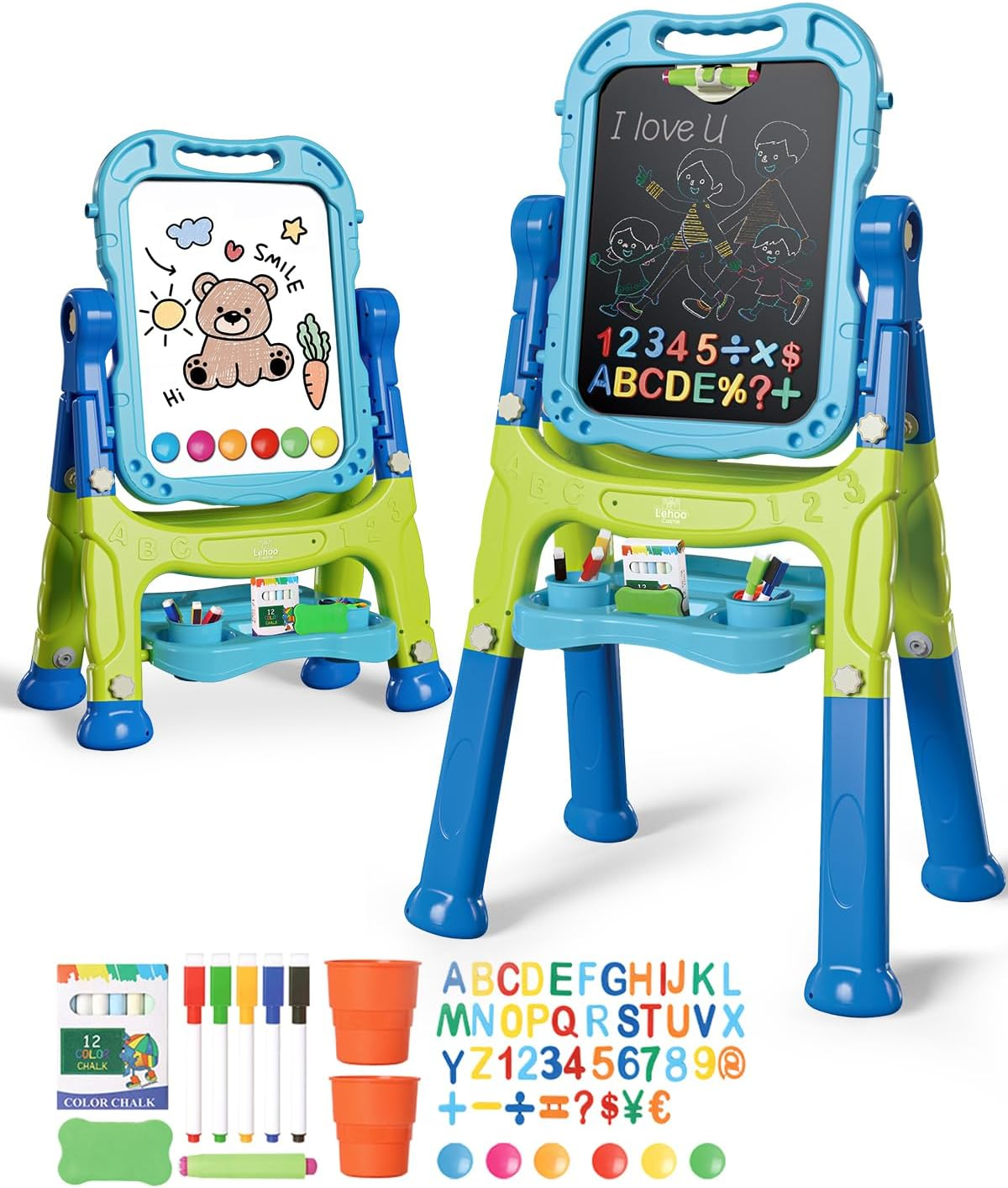 Lehoo Castle 4 in 1 Easel Set for Kids, White & Black Board Double Side 360° ... - Picture 3 of 3