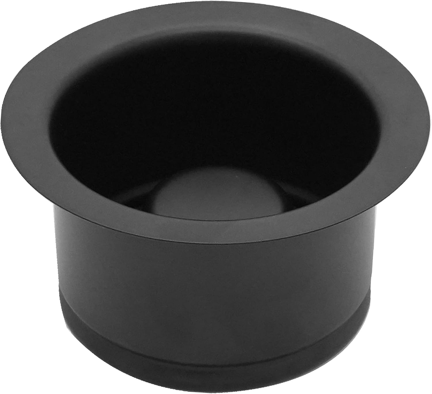 A2082-62 3-1/2" Extra-Deep Collar Kitchen Sink Waste Disposal Flange & Stopper, Matte Black
