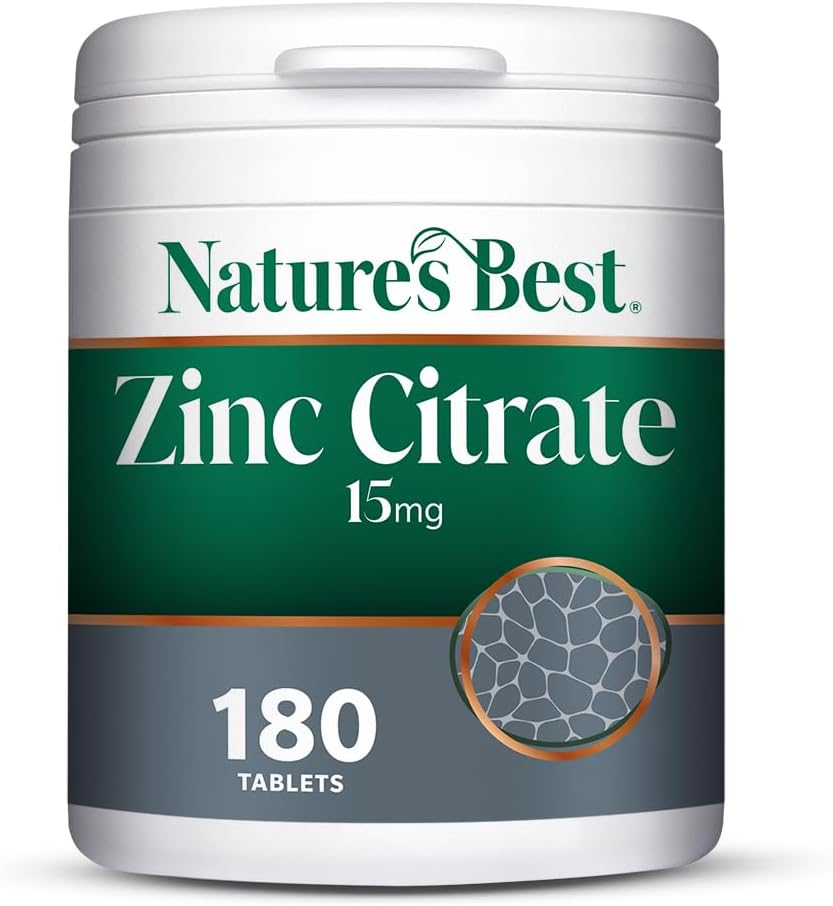 Nature'S Best Zinc 15Mg, 180 Vegan Tablets (6 Months' Supply)