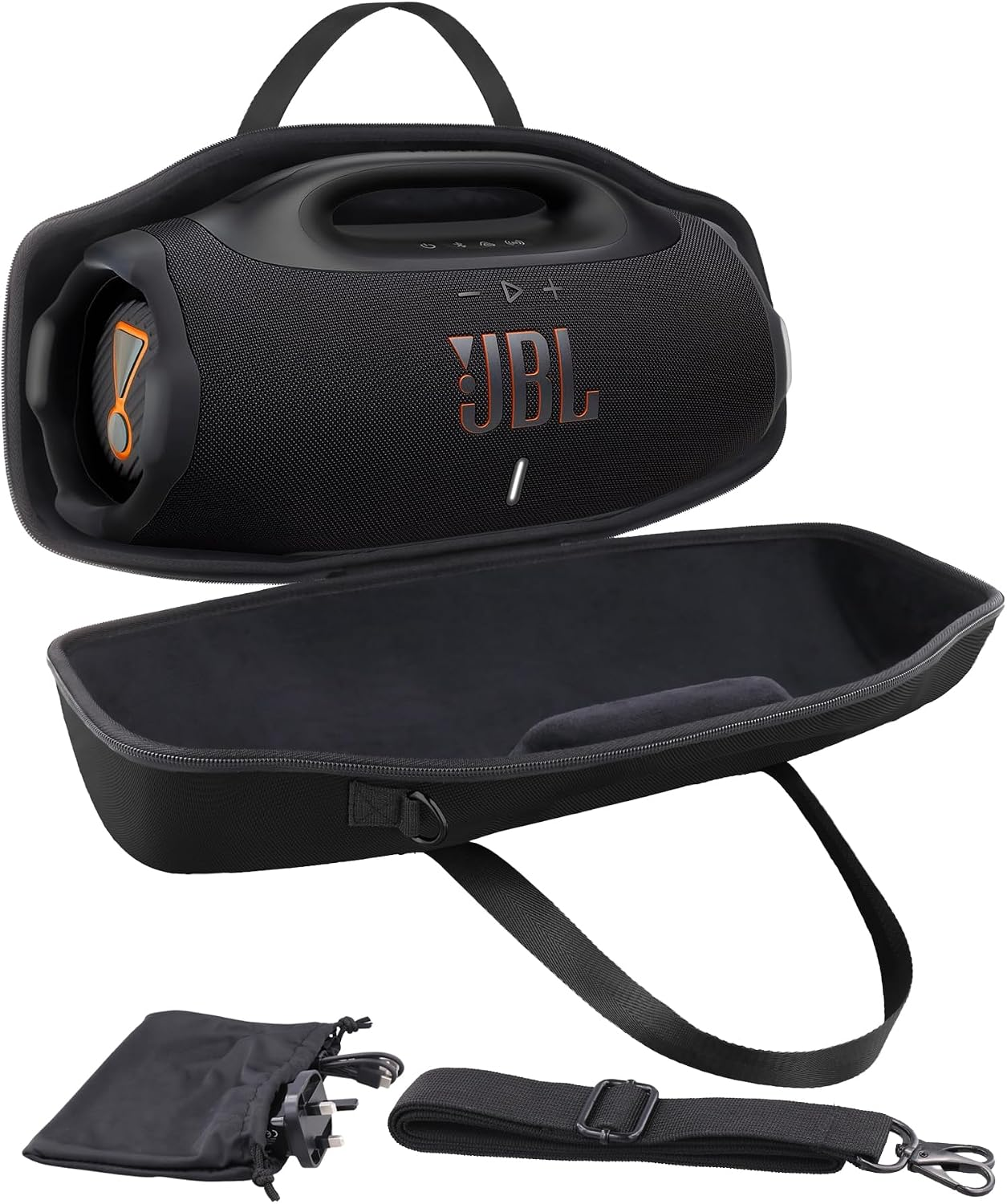 Hard Travel Case Replacement for JBL Boombox 4 Waterproof Portable Bluetooth Speaker (Black Case)