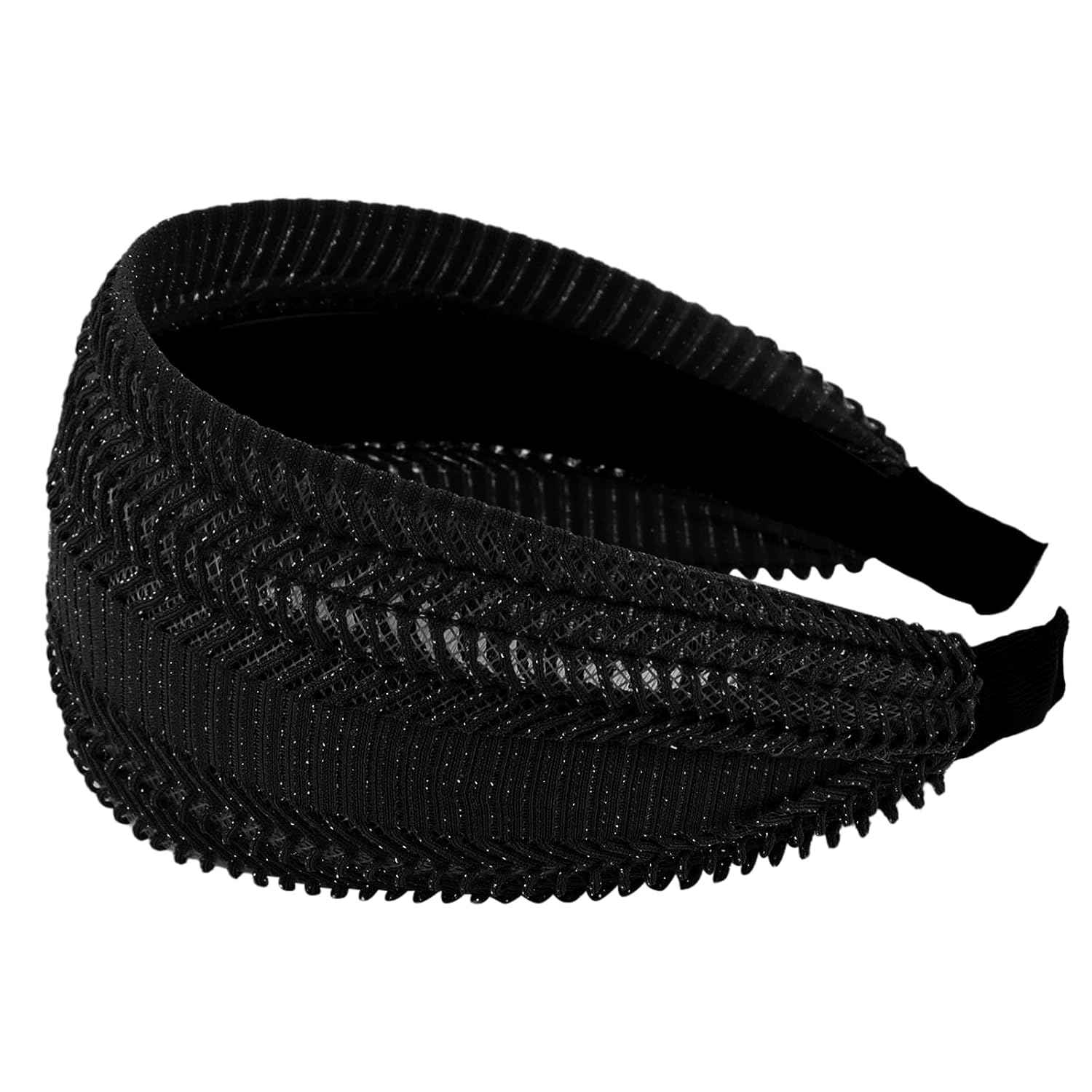 Black Headband for Women, Extra Wide Headband Thick Headbands with Teeth, Large Head Bands for Women'S Hair Fashion Hairbands Hair Accessories for Women