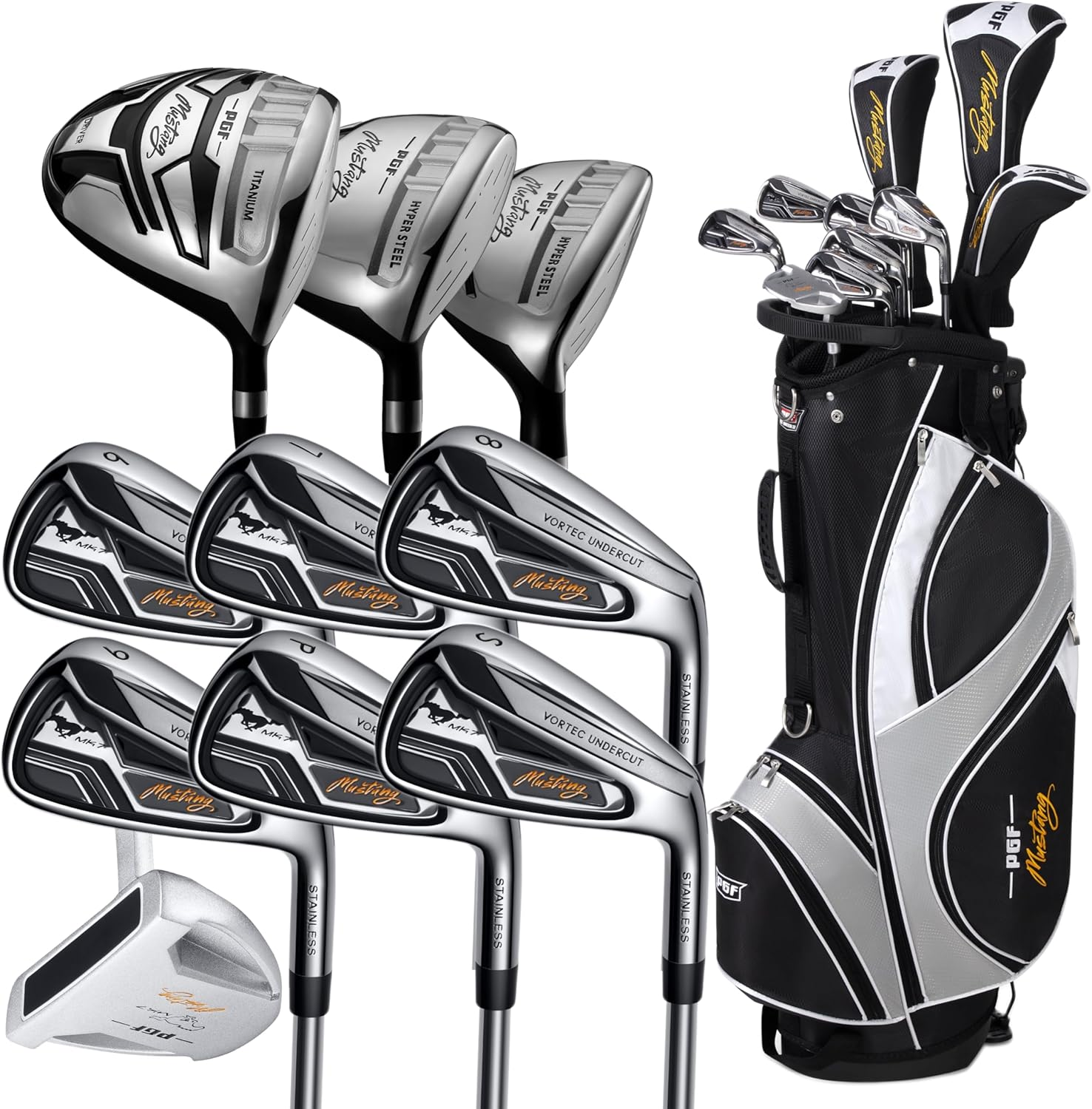 ◆◆未使用★NEWYORKERGOLF★定価¥23,100★サイズM（W79）◆ PGF Men'S Mustang MK7 Complete Golf Club Package Set [Flex:Regular