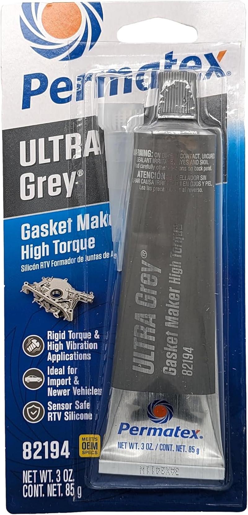 Permatex Ultra Grey RTV Silicone Gasket Maker, 368 g - Picture 10 of 15