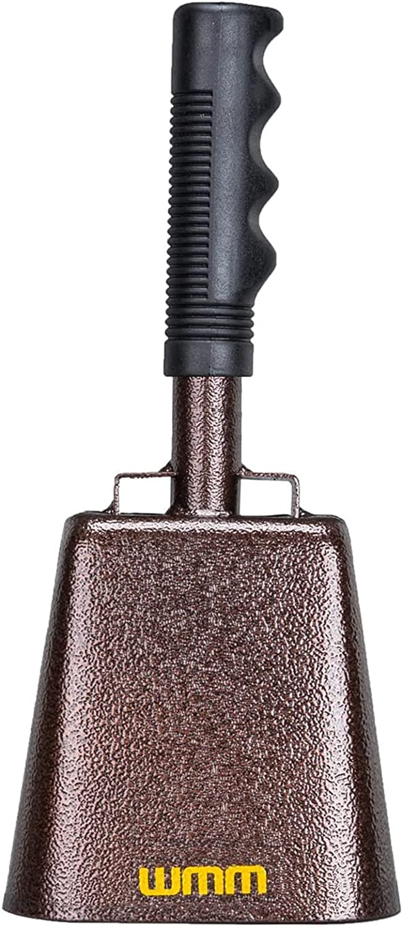 10 Inch Cow Bell Noise Maker Cowbell with Handle for Sports Events Cheering Bell Large Solid School Bells Call Bell Alarm Bell (Copper)