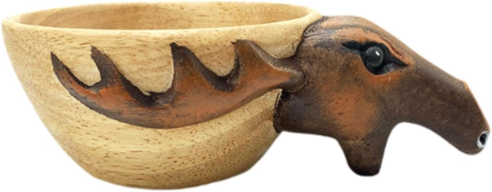 Folpus Wooden Cup Animal Water Cup Tea Cup Camping Mug Animal Shaped Hand Car... - Picture 9 of 15