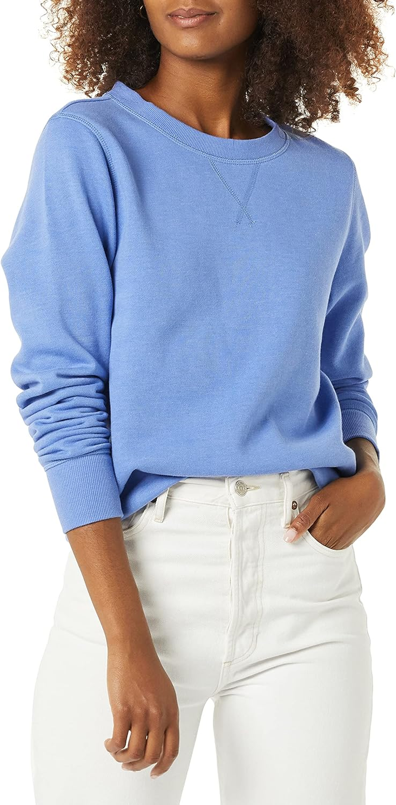 Amazon Essentials Women'S Fleece Crewneck Sweatshirt (Available in plus Size)