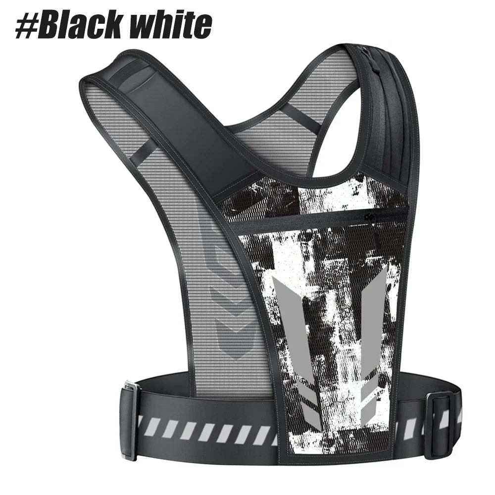 Reflective Running Backpack Universal Lightweight Sport Running Vest Mobile Phone Cards Bag for Jogging Fitness Male Female Vest