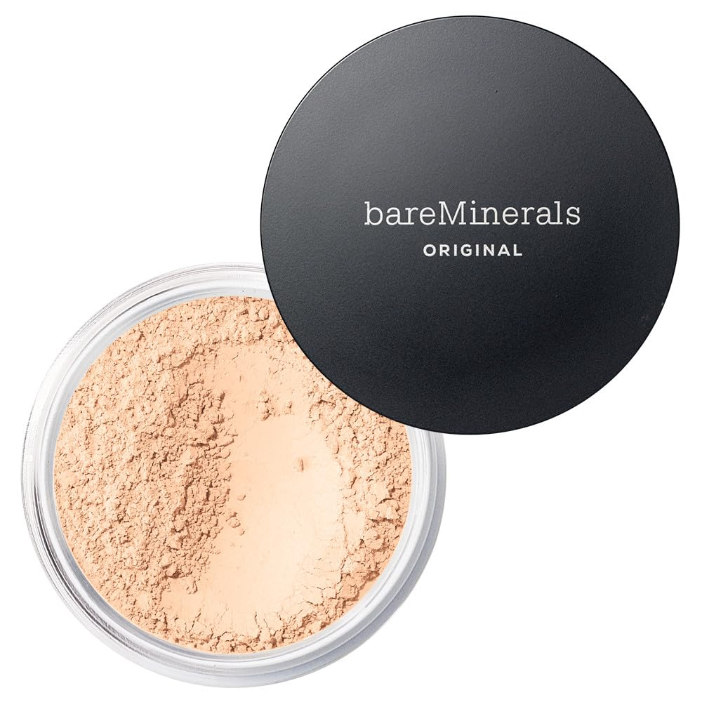 Original Loose Powder Foundation SPF 15, Clean Mineral Powder Face Makeup, Sheer-To-Full Coverage, Talc-Free, Non-Comedogenic, Vegan