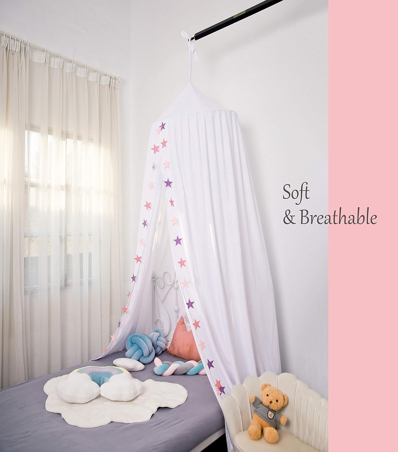 Extra Large Kids Bed Canopy for Girls Boys Bedroom Decor, Crib Canopy Nursery... - Picture 10 of 19