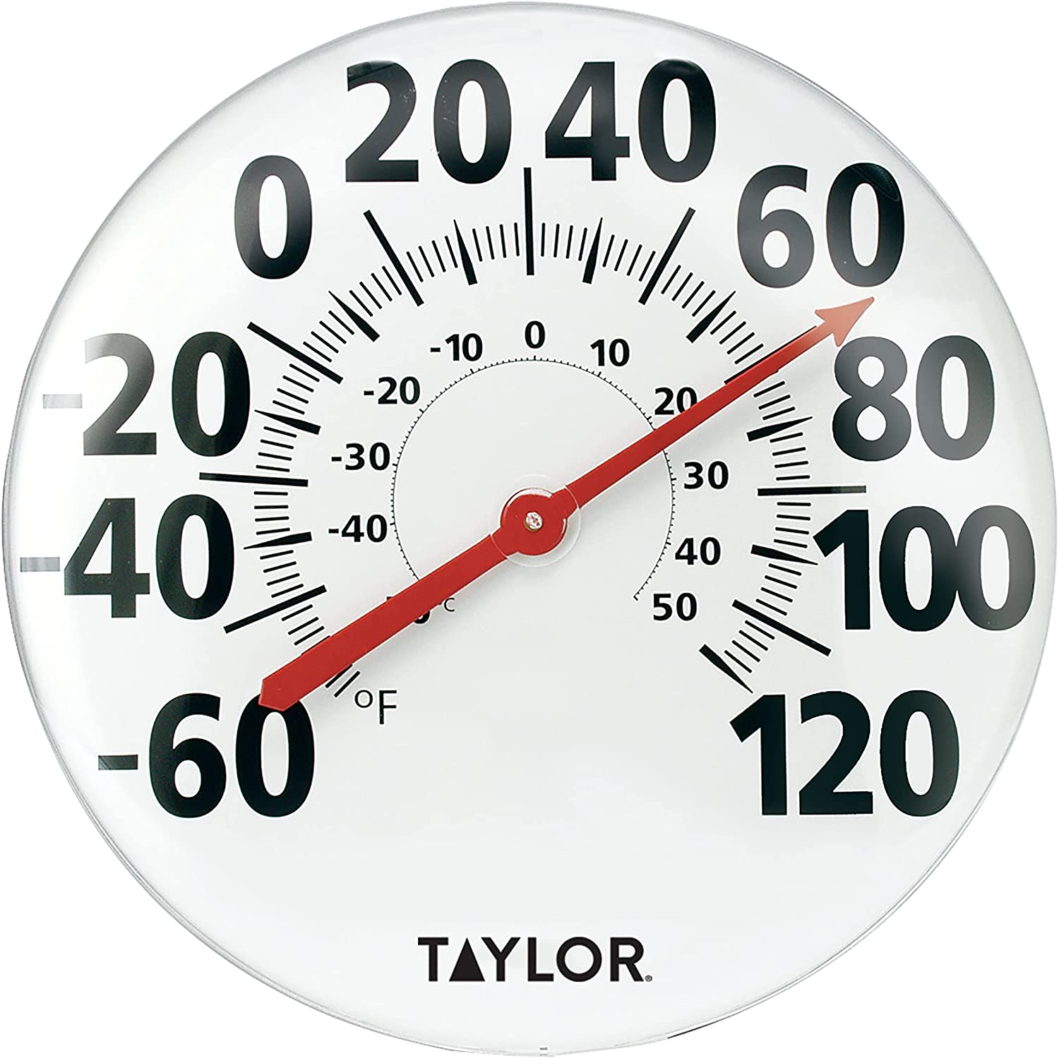 Garden Treasures Indoor/Outdoor Oil-Rubbed Bronze Thermometer With Clock At
