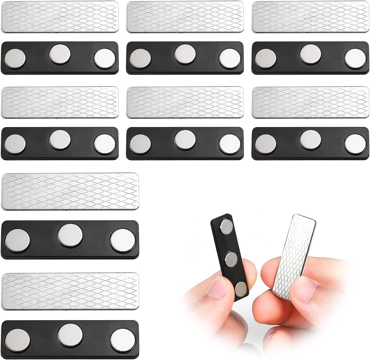 8 Pairs Magnetic Curtain Closure, Blackout Blind Accessory for Window Blinds Curtain Closure with Adhesive Curtain Magnets Clips for Blackout Curtains