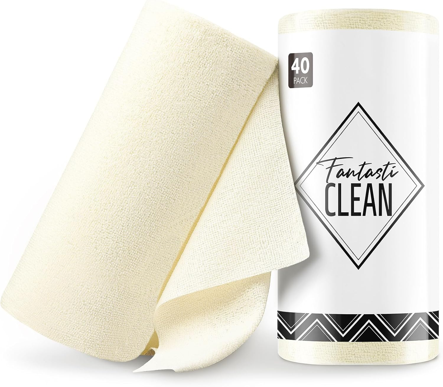 Microfiber Cleaning Cloth Roll -40 Pack, Tear Away Microfiber Towels, 12
