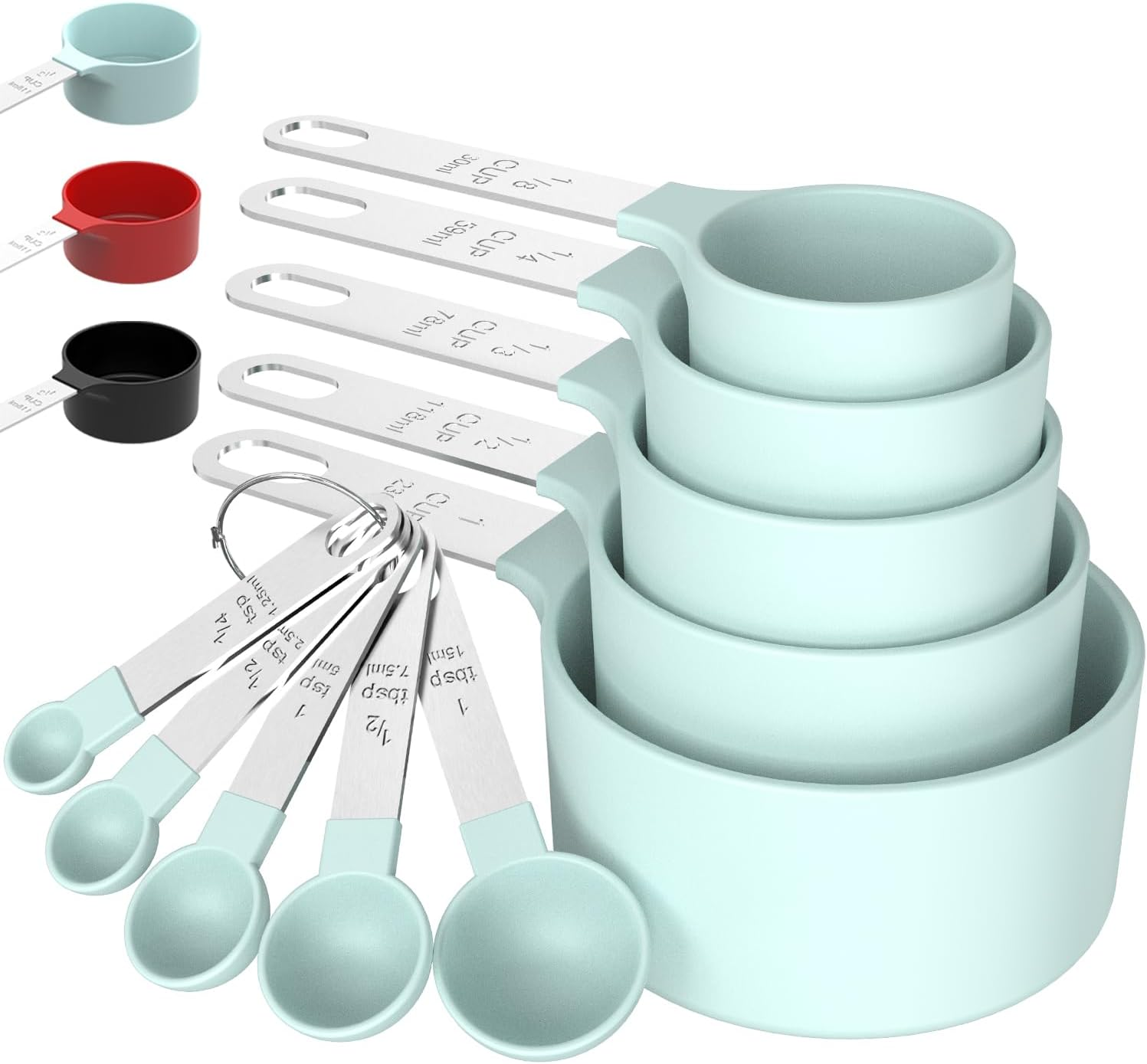 TILUCK Measuring Cups & Spoons Set, Stackable Cups and Spoons, Nesting Measur... - Picture 3 of 13