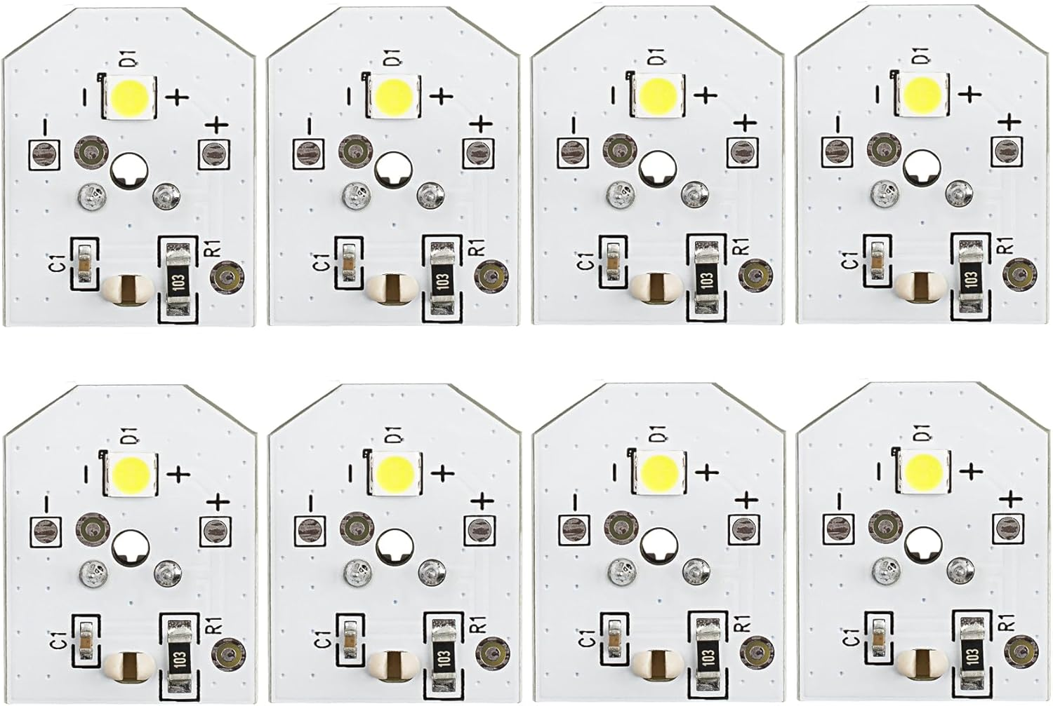 GE LED Refrigerator Light Bulb Replacement, 8 Pack, Compatible