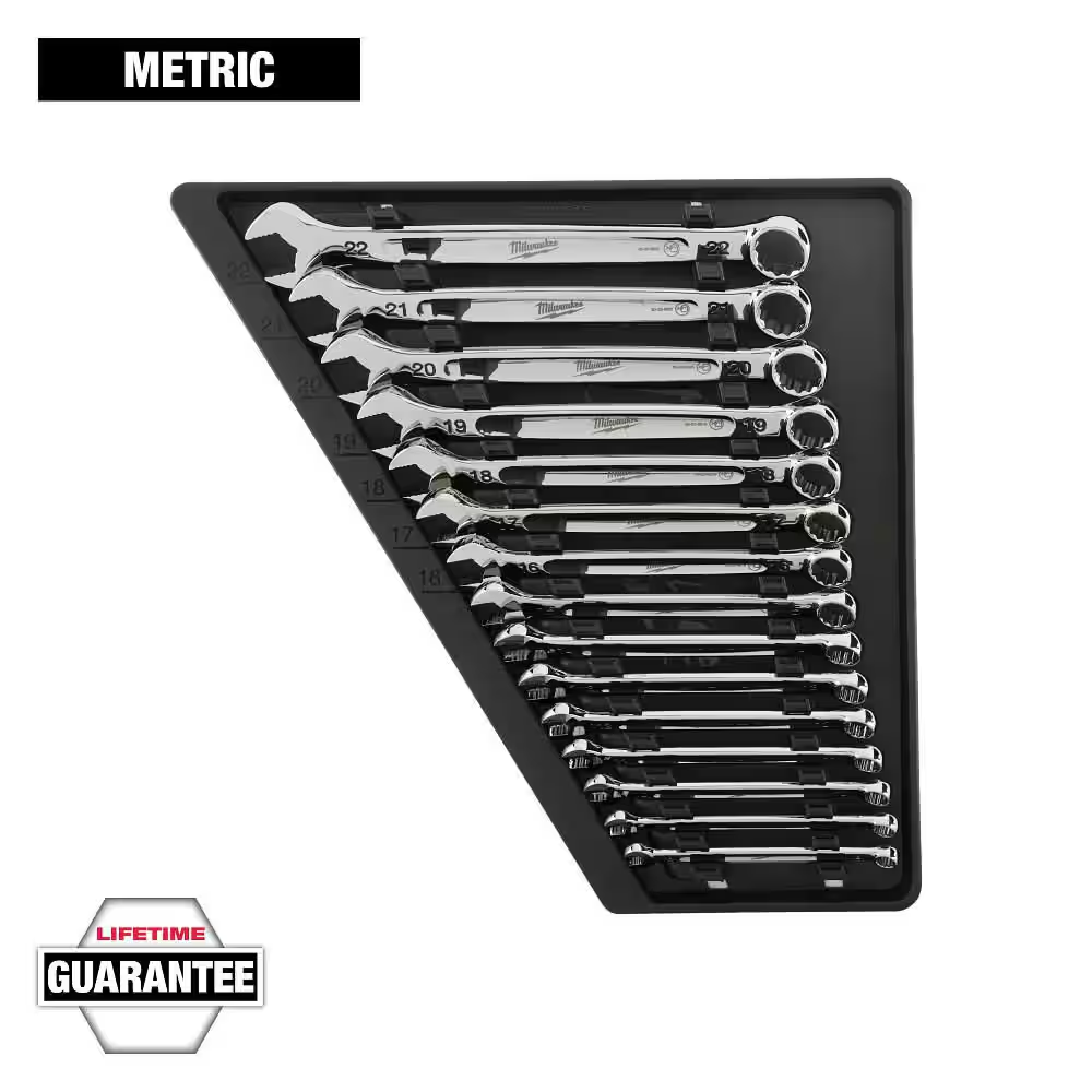 Combination Metric Wrench Mechanics Tool Set (15-Piece)