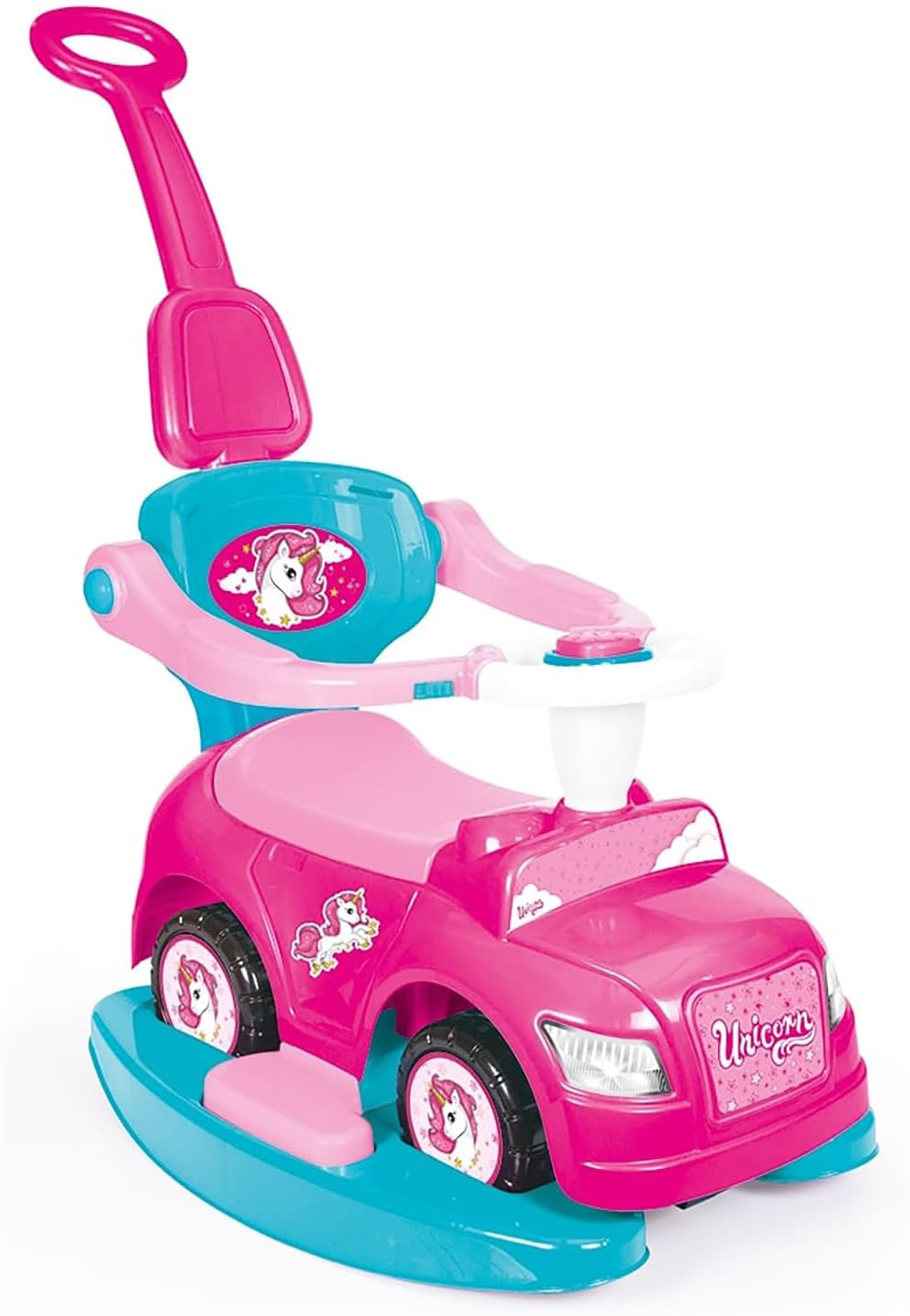 Ride on Car: 4-In-1 Walk & Drive - Unicorn & Pink
