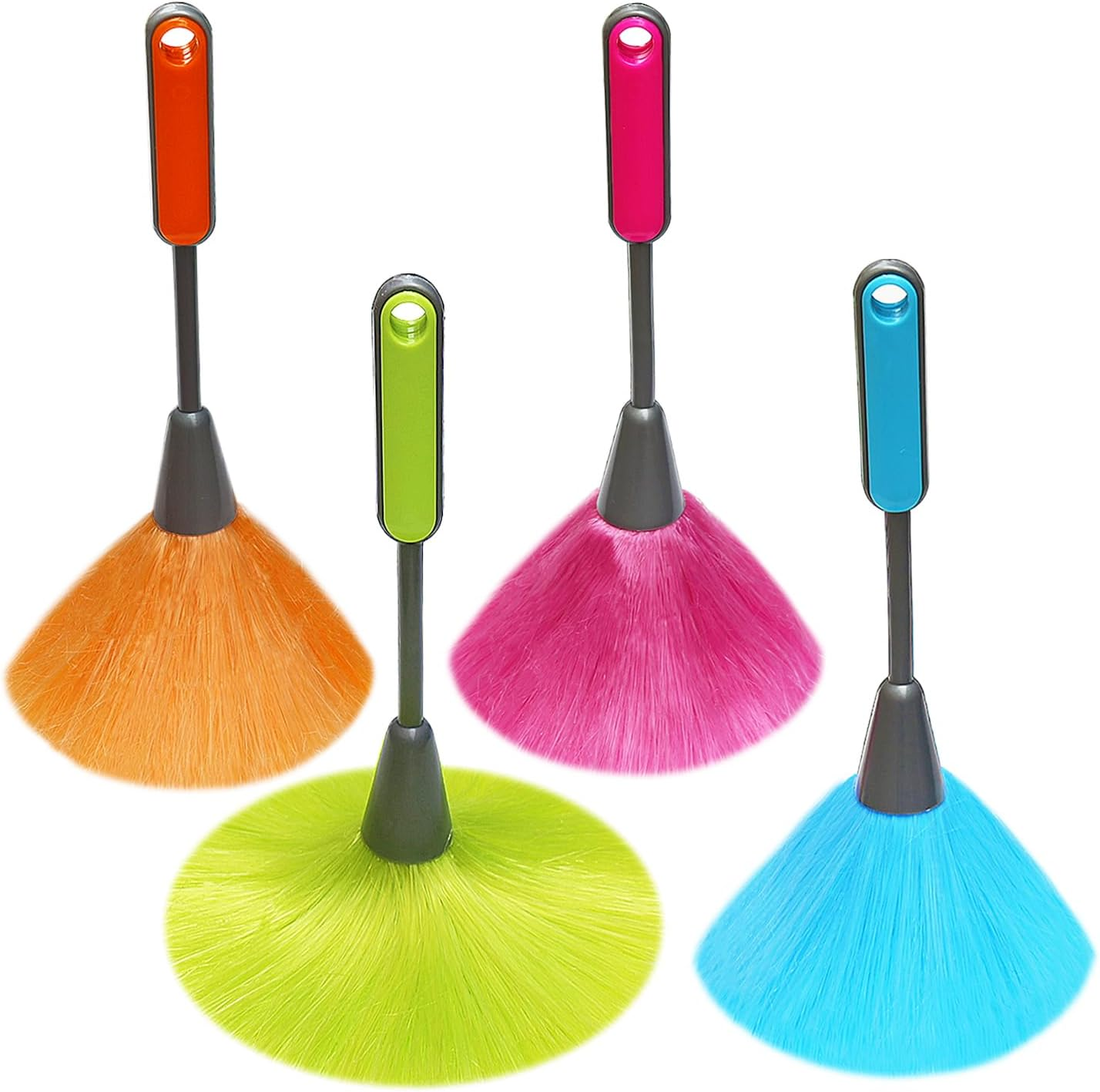 4 Pack 10 Inch Microfiber Duster Soft Feather Duster for Keyboard Screen Cleaning
