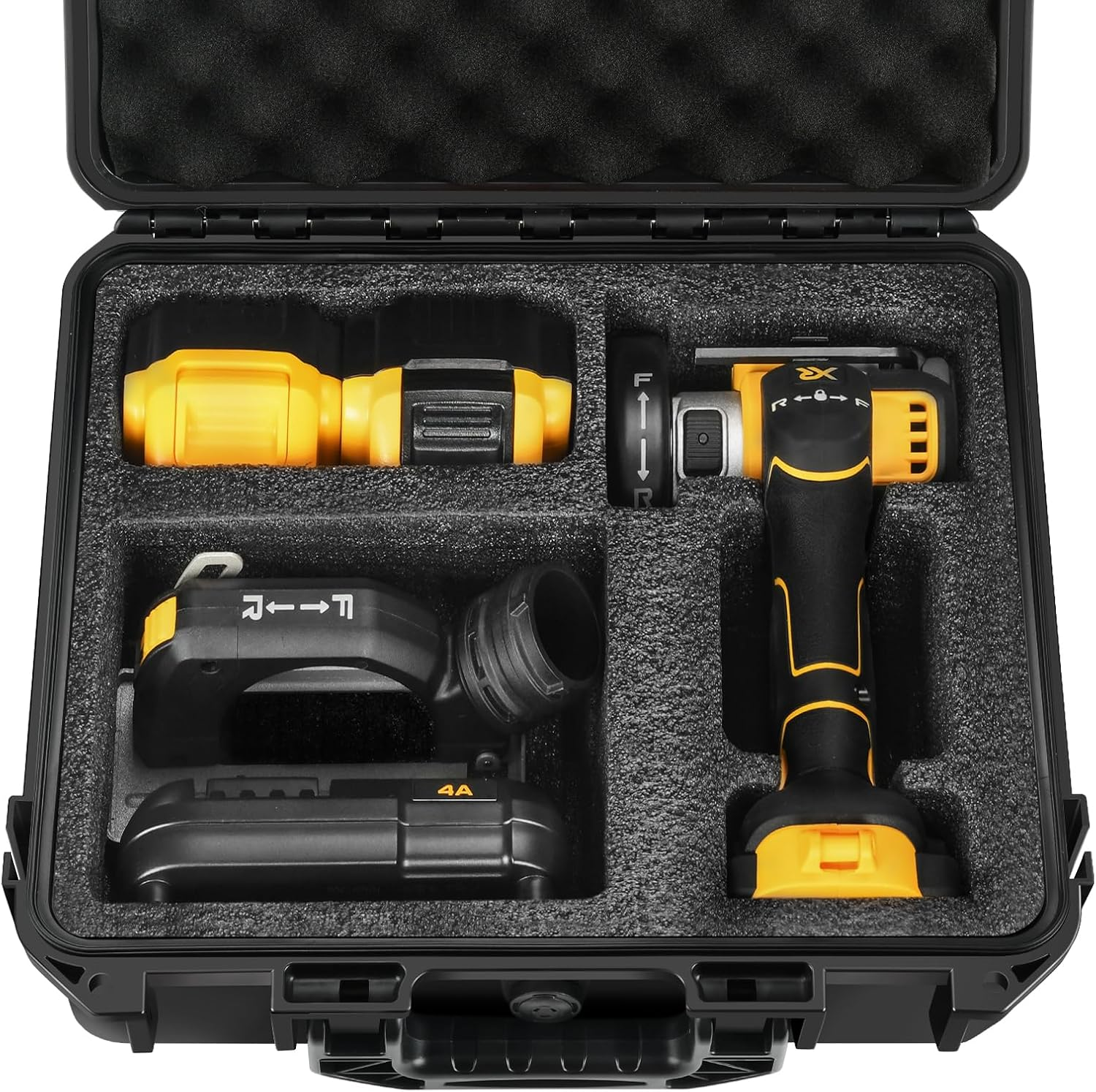 Hard Case for Dewalt Cut off Tool - Tool Bag for Dewalt 20V MAX XR Brushless Compact Cut off Tool, Waterproof & Shockproof Box for Cut off DCS438 | Battery | Charger | Cutting Dust Shroud (Case Only)