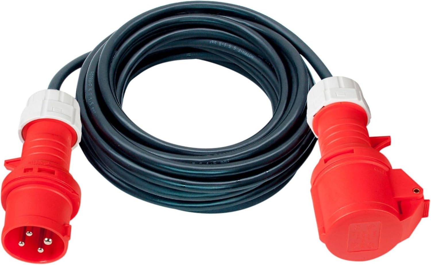 Brennenstuhl CEE Extension Cable IP44 (10M Cable, H07RN-F 5G1,5, 5-Pole with CEE Plug and Coupling, for Outdoor Use IP44, Made in Germany) Black