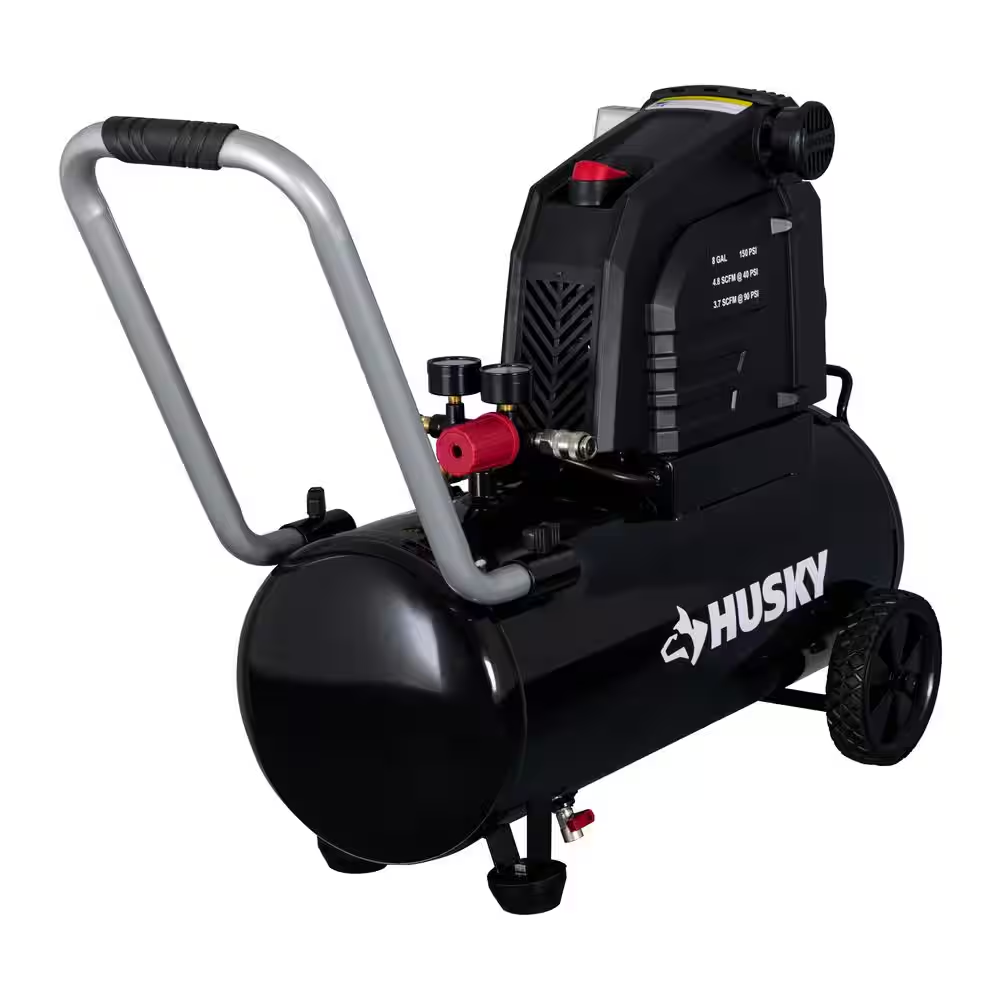 8 Gal. 150 PSI Portable Electric Oil-Free Horizontal Hotdog Air