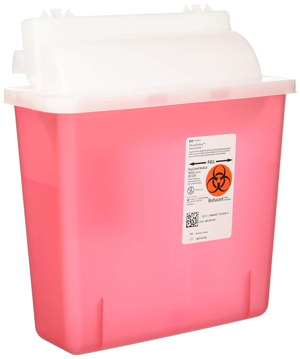 8507SA- Container Sharpstar In-Room Mailbox Lid Red 5Qt Ea By, Kendall Company (1)