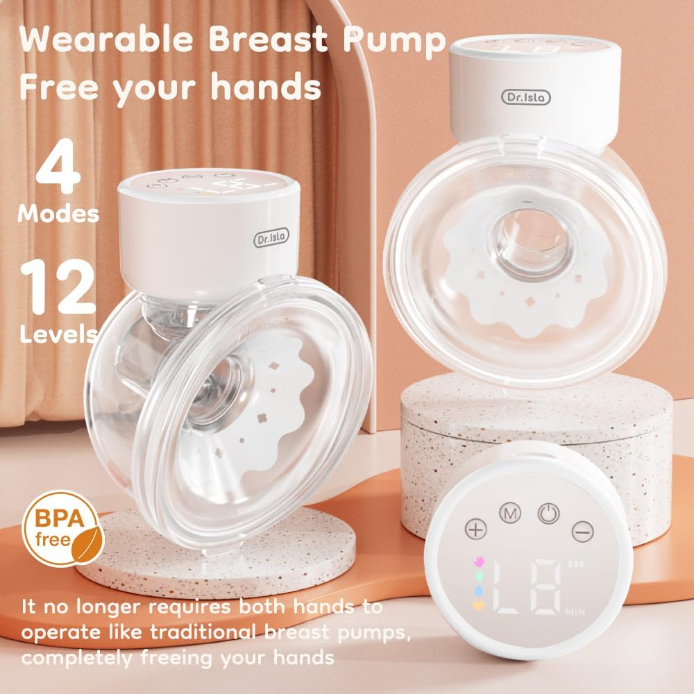 Hands-Free Breast Pump EB29 white, Wearable Pump with Comfortable Double-Seal... - Picture 3 of 13