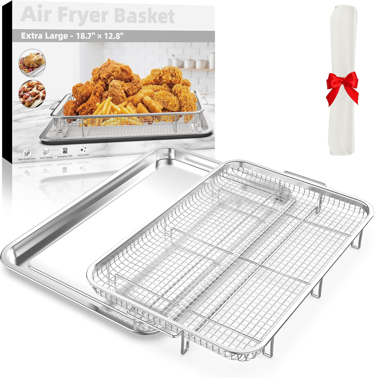 Air Fryer Basket for Oven, Extra Large 18.8