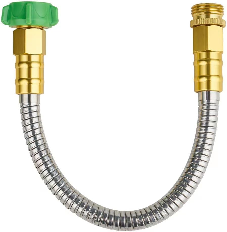 304 Stainless Steel Short Garden Hose 1 Ft with Female to Male Metal Connector