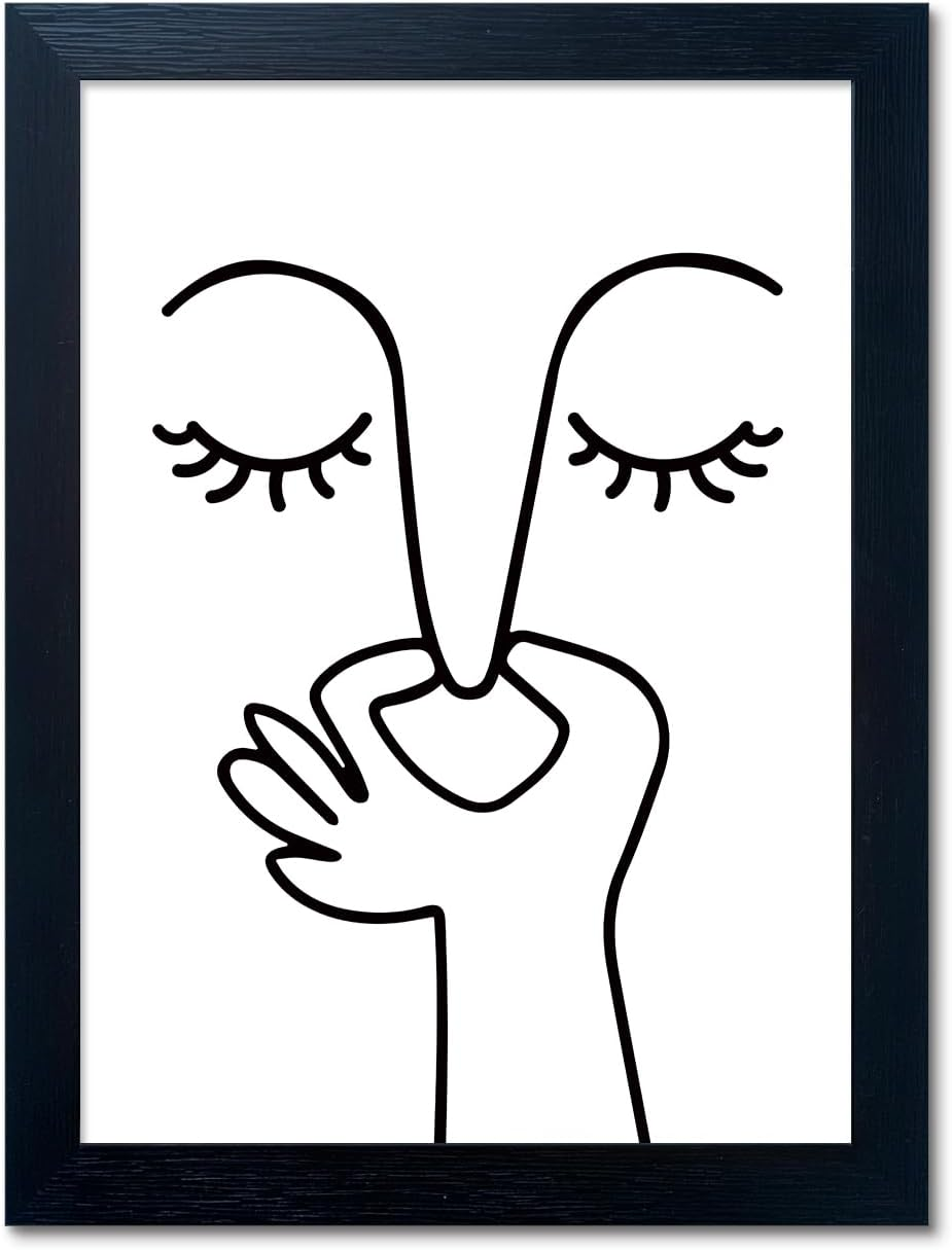 Black and White Bathroom Wall Decor Bad Smell Humorous Wall Art Funny Guest Toilet Picture Print Painting Modern Minimalistic Bathroom Sign