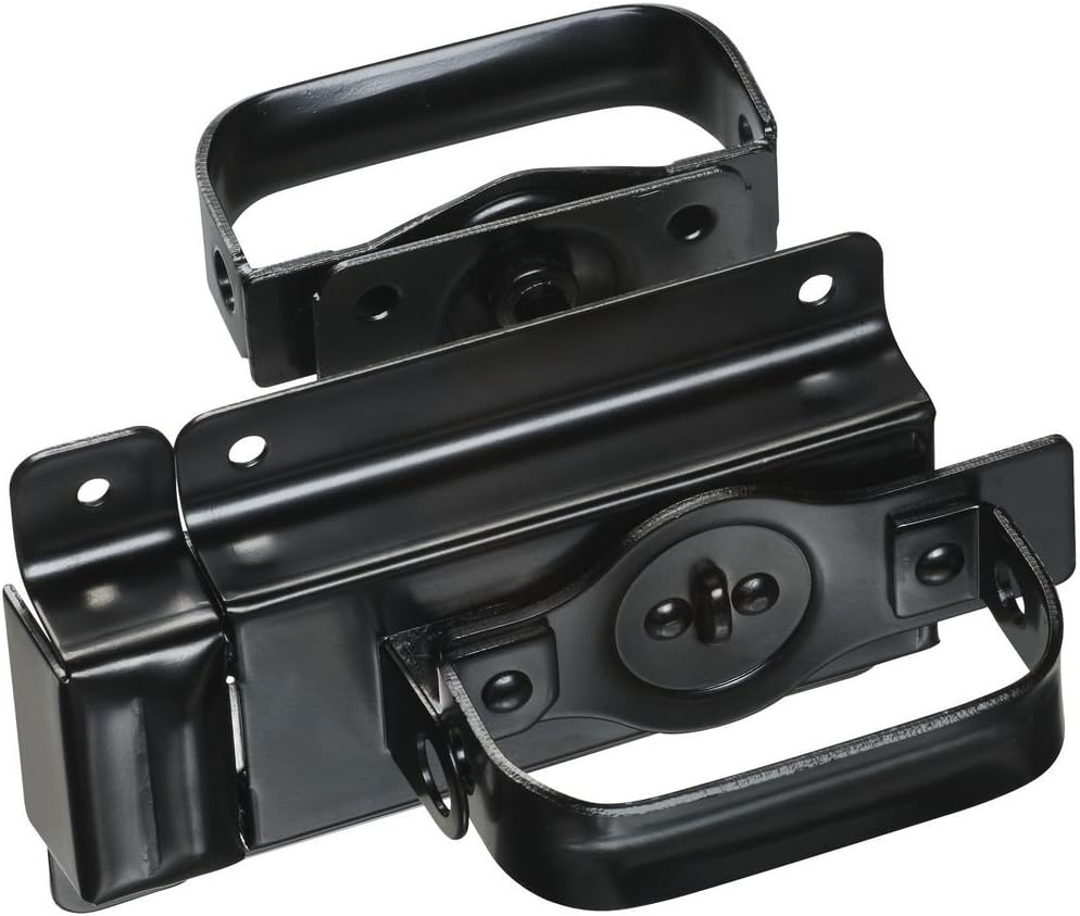 Swinging Door Latch, Heavy Duty Steel, Black