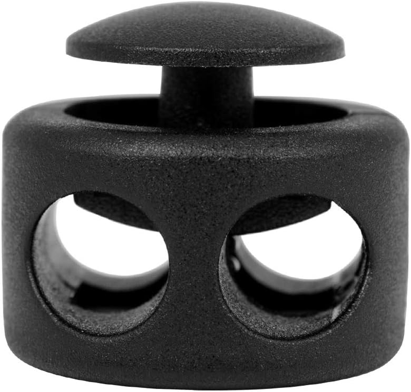 DYZD Double Hole Cord Lock Stoppers Plastic Spring Stop for Paracord, Drawstring