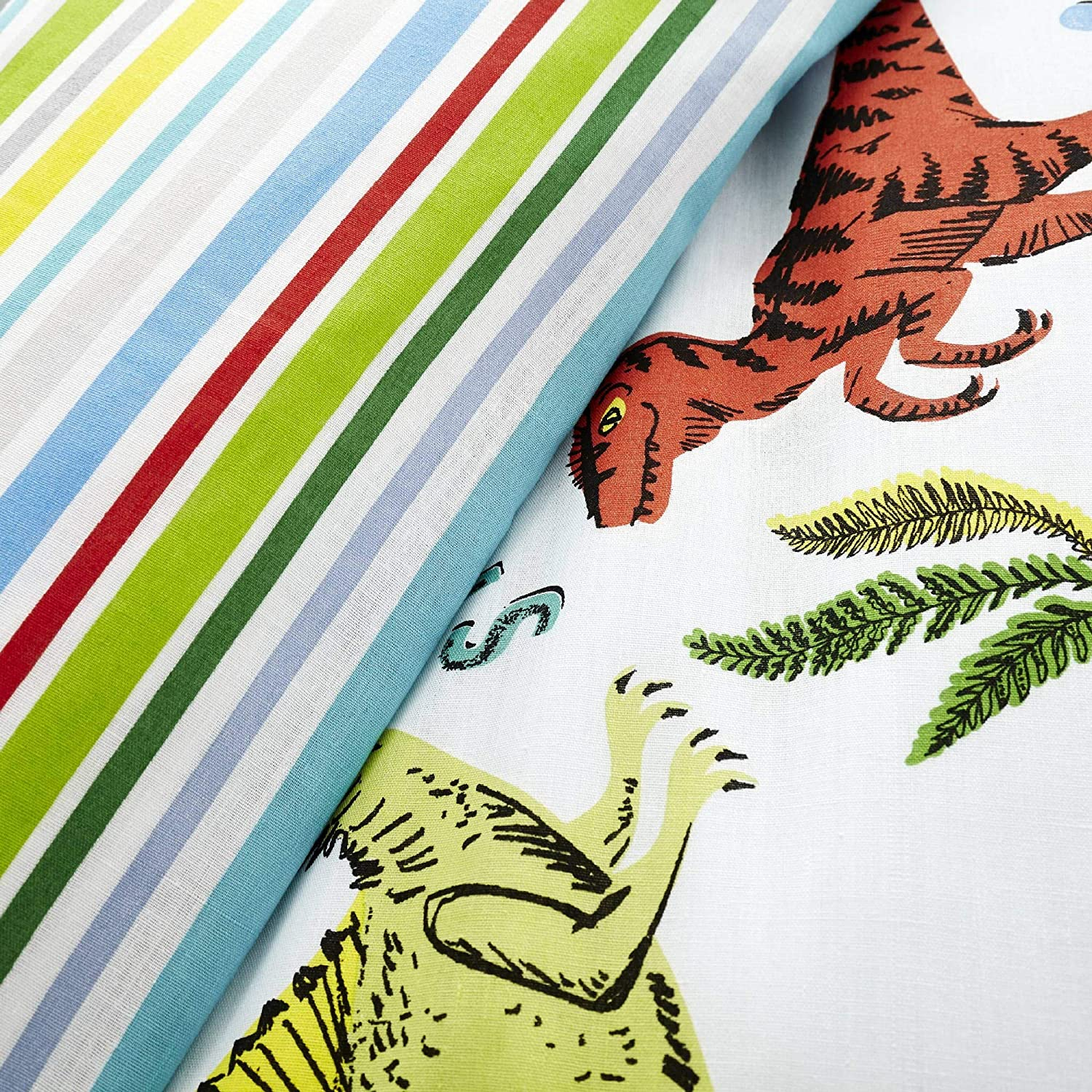 Childrens Boys Girls Dinosaur Park Jurassic T-Rex Dino Green Reversible UK Si... - Picture 5 of 9