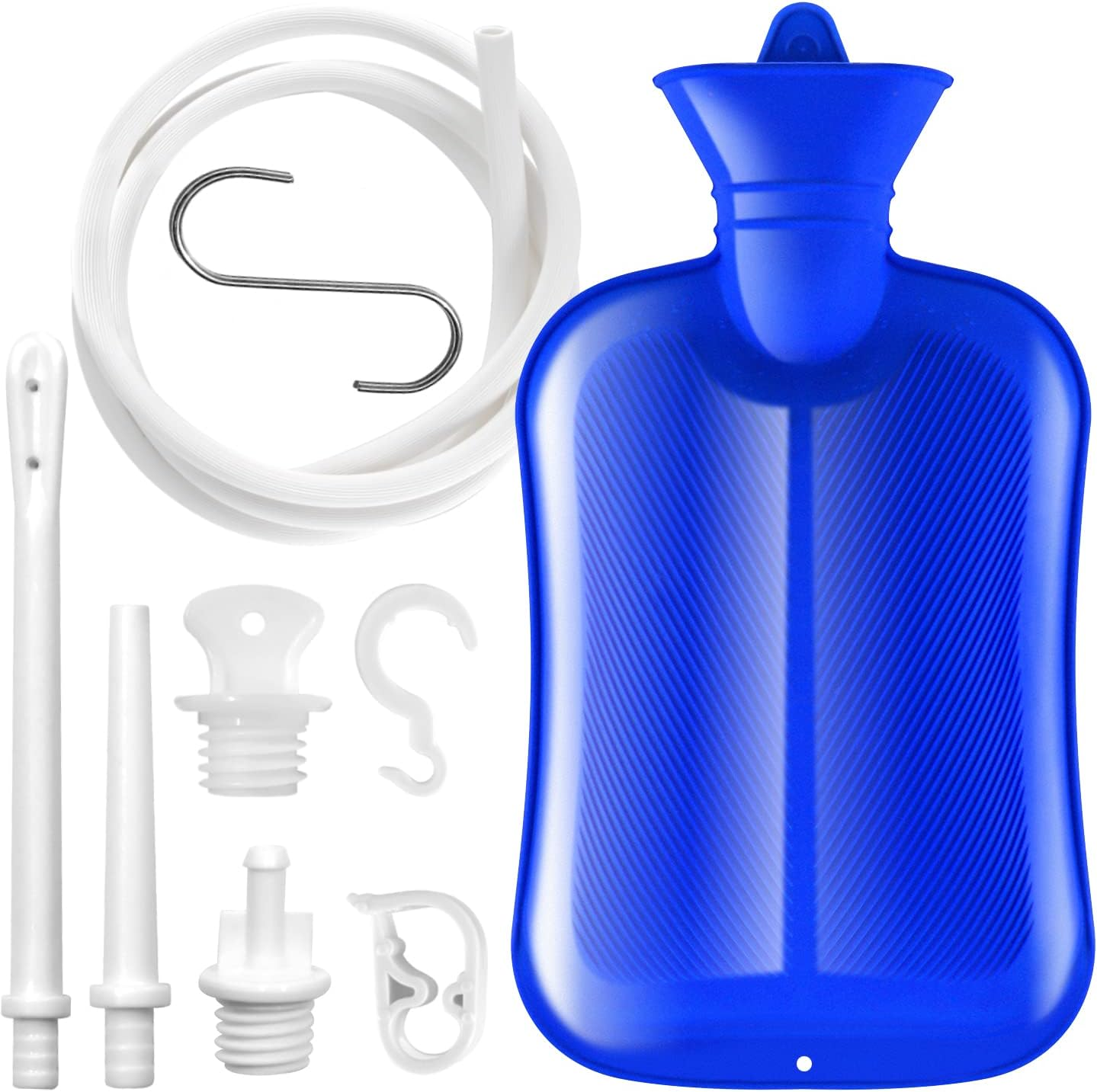 2 L Enema Bag ，Coffee Enema Bag Kit with 5.0 Ft. Long Silicone Hose ,2 
