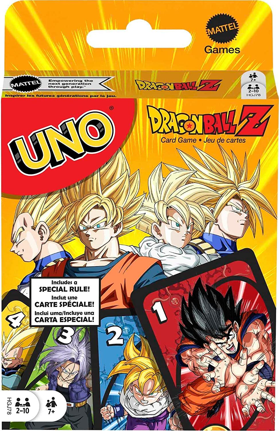 UNO Dragon Ball Z Card Game for Family Night Featuring Deck with