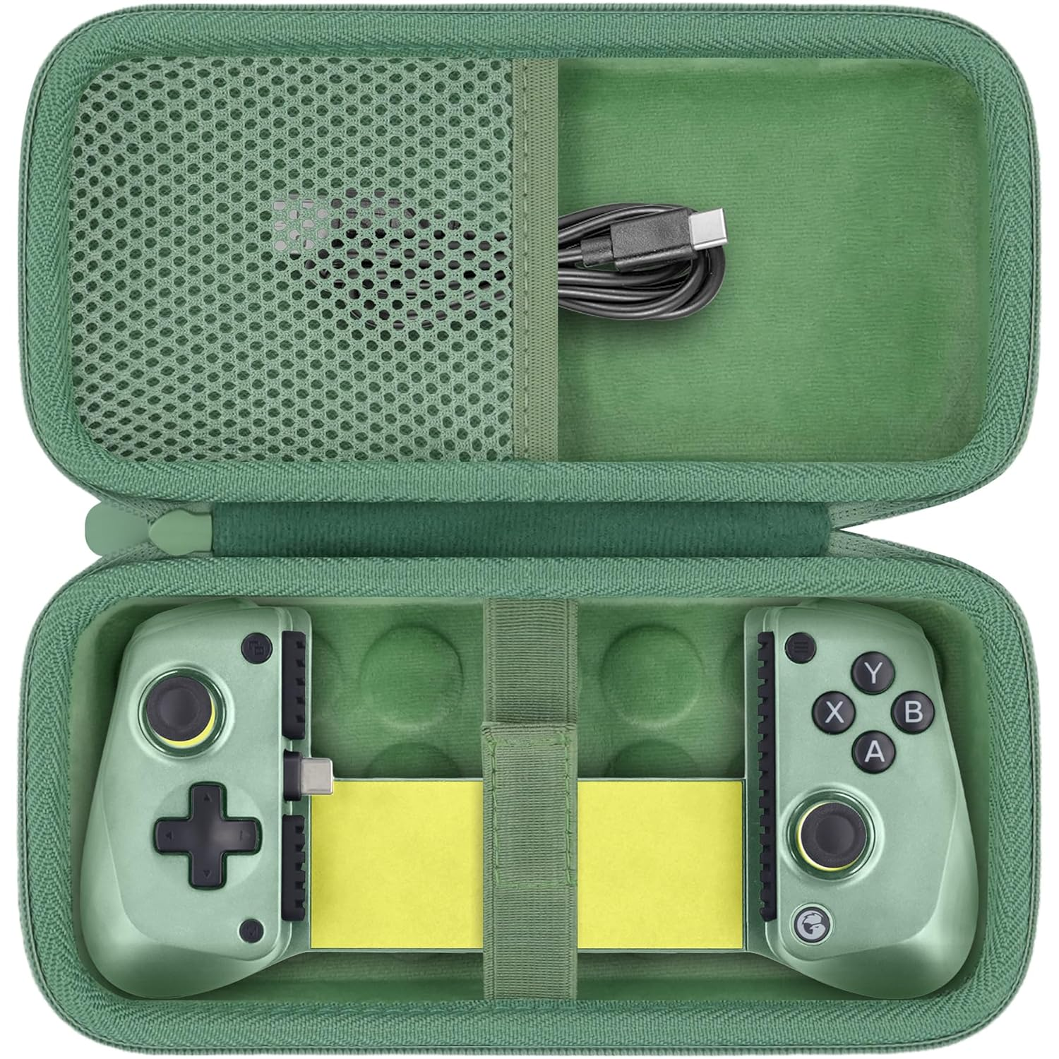for Gamesir X5S/Gamesir X5 Lite Mobile  Controller Hard Carrying Case,Phone Controller Organizer, Green (Case Only)
