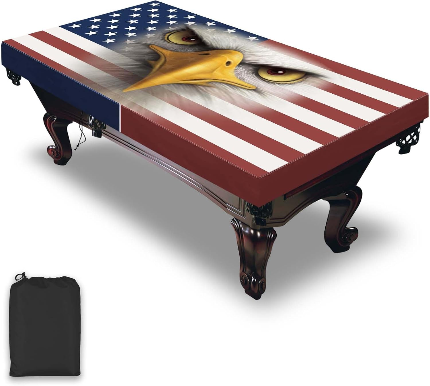 Pool Table Cover, Waterproof & Dustproof Outdoor/Indoor Pool Table Accessories，Billiards Accessories Polyester Taffeta Cloth Table（8Ft）