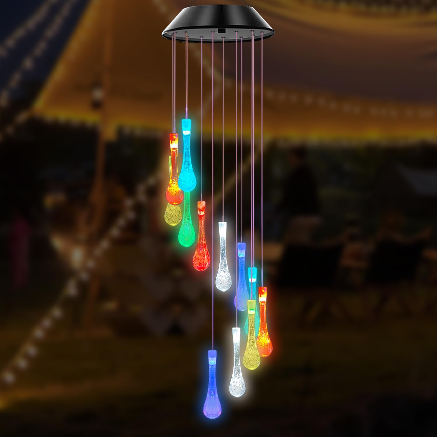 Bolunlun Solar Wind Chimes, Garden Outdoor Decorative Color-Changing Lights, Is the Best Gift for Mom, Grandma, Children